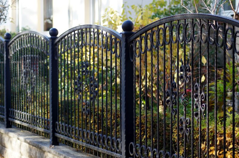 Metal Fence with Decorative Elements