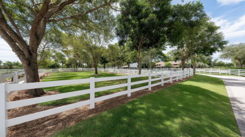 Vinyl Fence with Landscaping